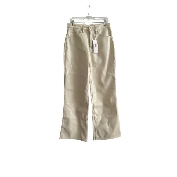 NWT GOOD AMERICAN Faux Leather PantsSz 6/29  Color Bone001 - Picture 1 of 10
